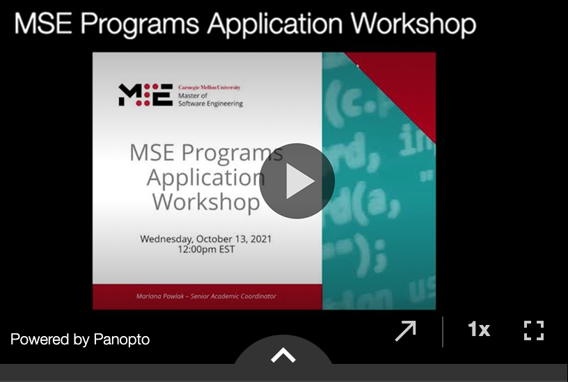 2021 Application Workshop Video Form